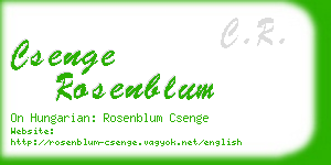 csenge rosenblum business card